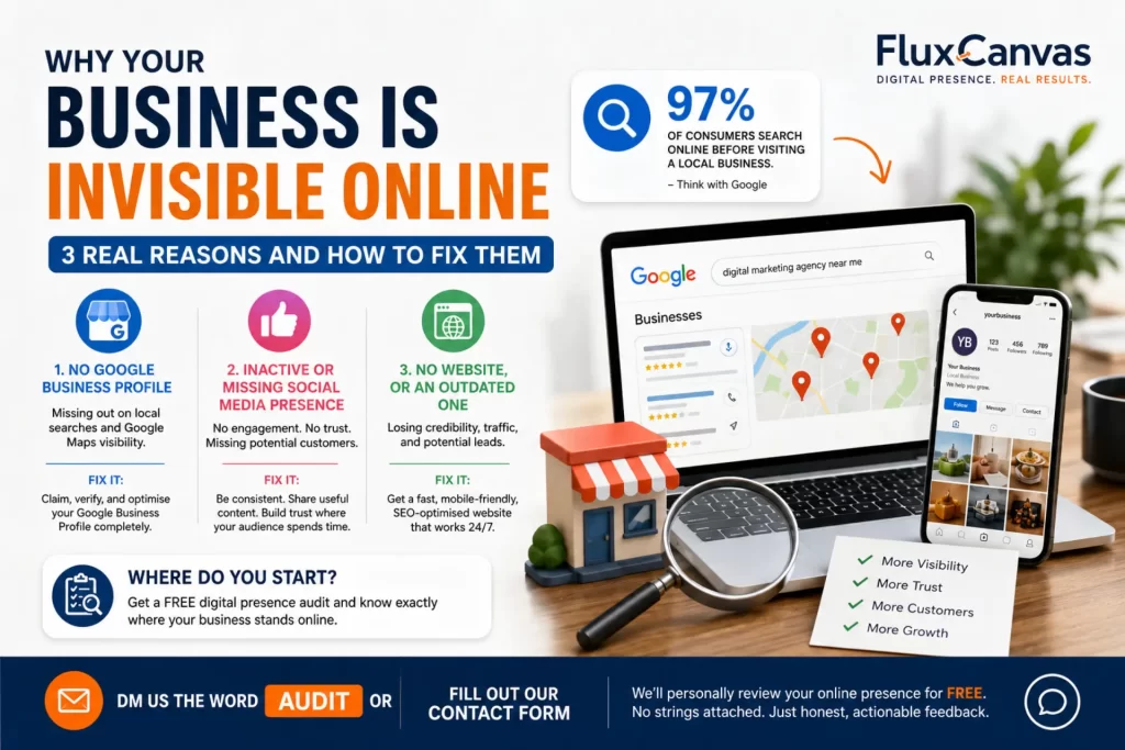 Why Your Business Is Invisible Online:3 Real Reasons and How to Fix Them